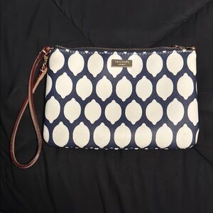 Kate Spade Navy and White Clutch